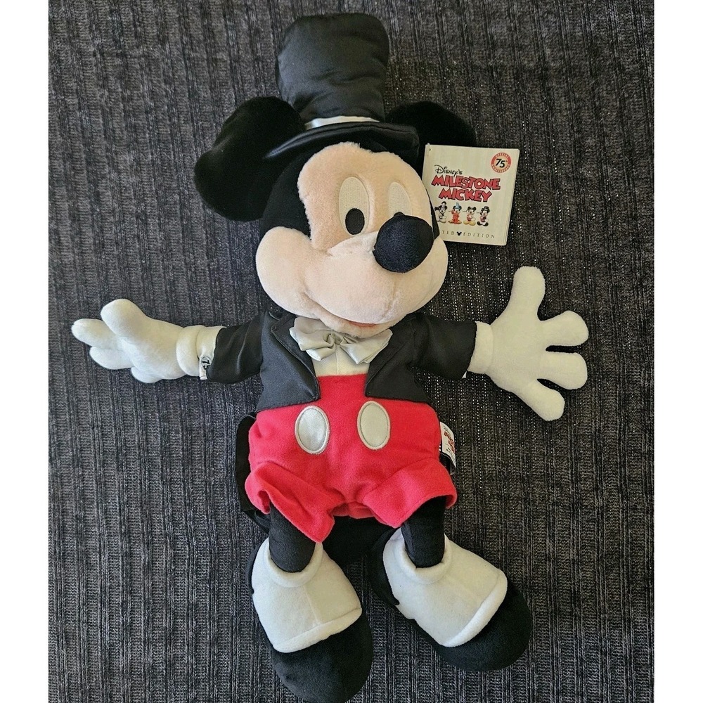 Disney Milestone 24" Mickey Mouse in Tuxedo 75th Anniversary 2004 Mickey Plush